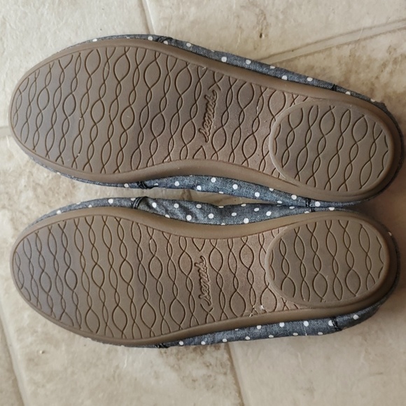 Sanuk Isabel Prints Ballet style Slip Ons - Denim Polka Dot size 7.5 - Picture 3 of 3